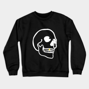 Skull With Gold Tooth Crewneck Sweatshirt